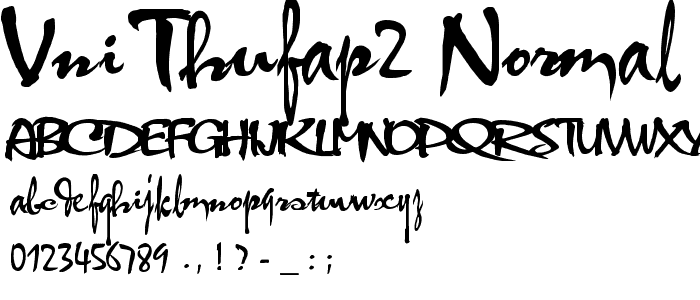 VNI-Thufap2  Normal font
